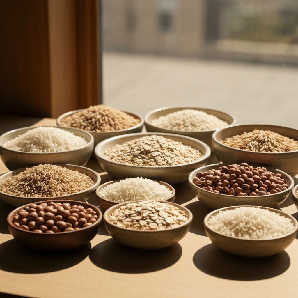 Whole grains and diverse carbohydrate sources